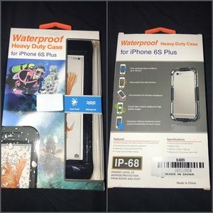 Black Heavy Duty Iphone 6s Waterproof Case